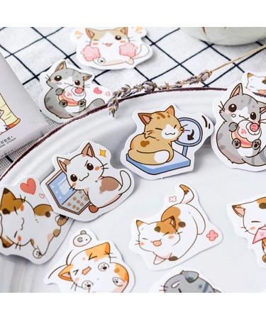 Sweet Cats Scrapbook Stickers 45pcs | Doraking DIY Decoration for Laptop, Planners, Scrapbook | Cute Cat Design | Small Size Boxed Set - Buy Online on SooperMarket.com