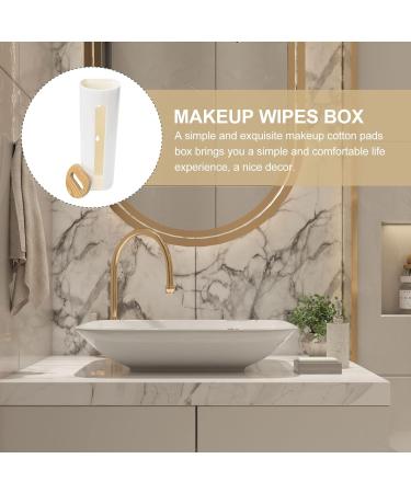 Cosmetic Cotton Pad Holder Makeup Remover Pad Dispenser Rounds Organizer Facial Sponges Storage Display Rack for Home Bath Rack - Buy Online on SooperMarket.com