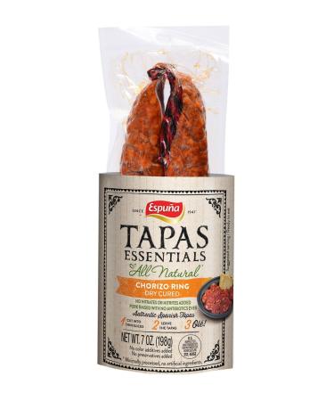 Mild Chorizo Ring (Sarta) - Spanish Chorizo for Authentic Tapas 7oz | Espua