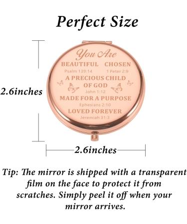 Religious Gifts for Women - Christian Bible Verse Compact Makeup Mirror - Faith-Inspiring Gift for Coworkers, Friends, Teen Girls - Perfect for Baptism, Graduation, Mom, Daughter, Grandma - Buy Online on SooperMarket.com