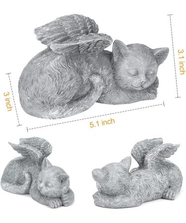 CestMall Dog Angel Pet Memorial Statue - Resin Sleeping Cat Memorial Ornament for Home Garden - 5.1x3x3.1in - Buy Online on SooperMarket.com