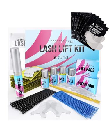 Stacy Lash Lift Kit + 100 Pairs Set Premium Under Eye Gel Pads for Eyelash Extension - Lint Free Patches with Vitamin C and Aloe Vera by Stacy Lash supplies and Beauty tools/Hydrogel Eye Pads