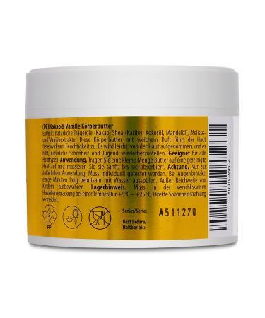 Cocoa & Vanilla Body Butter 250g | Natural Moisturizer for Very Dry Skin | Luxurious Skin & Hand Care - Buy Online on SooperMarket.com