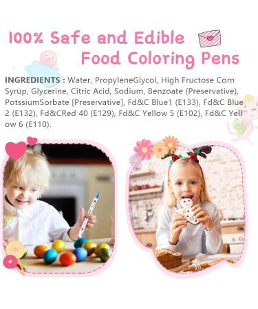 12pcs Edible Food Coloring Pens - Fine&Thick Tip, Food Grade Decorator Pen for Cookies, Fondant, Easter Eggs - Edible Gourmet Writer - Buy Online on SooperMarket.com