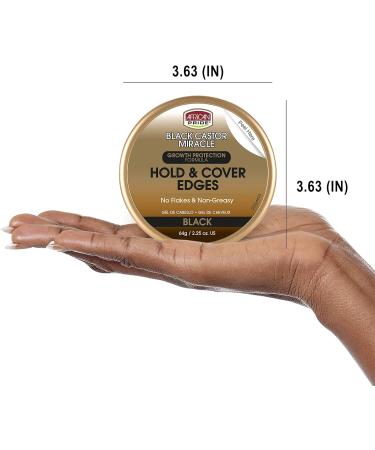 African Pride Black Castor Miracle Black Hold & Cover Edge Gel - growth protection formula 64g - Buy Online on SooperMarket.com