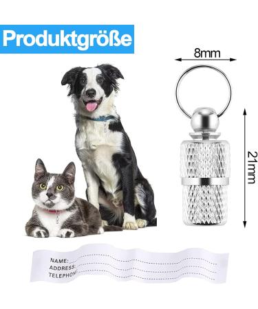 Address Pendant for Cats & Dogs - 6 Stainless Steel Pet ID Tags with Key Rings | Anti-Free Name Tag & Collar Trailer for Pet Identification - Buy Online on SooperMarket.com