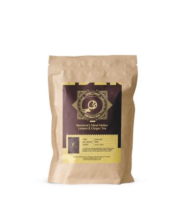 Lucky Cuppa's "221b Bakers Brew" Sherlock's Mind Melter Lemon and Ginger Loose Leaf Tea - Bag of Decaf Loose Tea Leaves - Holmes Party Gift for Tea Lovers - 250g