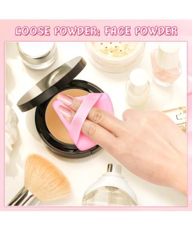 Prousky 6-Piece Dark Pink Triangle Makeup Powder Puffs - Soft Velour Puff for Pressed and Loose Powder, Ideal for Face Foundation and Mineral Makeup Application - Buy Online on SooperMarket.com