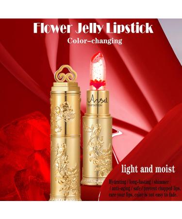 Flower Jelly Lipstick Set - Temperature Change Moisturizer & Color Change Lip Gloss | Long-lasting Nourishing Balm | 3 Shades - Buy Online on SooperMarket.com