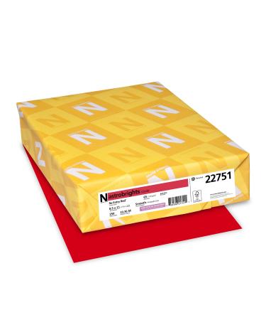 Neenah Astrobrights Premium Color Card Stock  65 lb  8.5 x 11 Inches  250 Sheets  Re-Entry Red