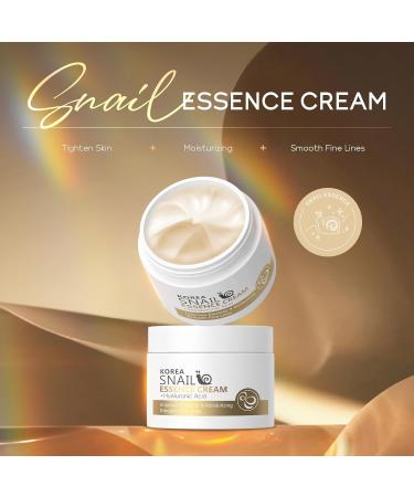 Snail Essence Face Cream - Moisturizing Acne Scar Removal & Nourishing Collagen for Damaged Skin - Buy Online on SooperMarket.com