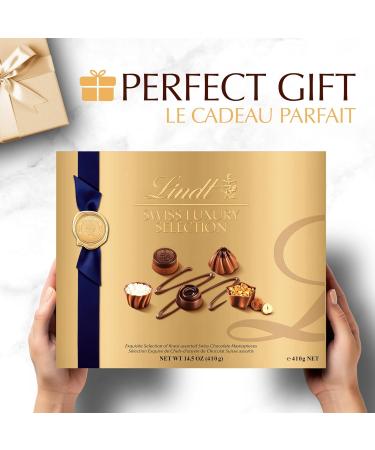 LINDT SWISS LUXURY SELECTION Praline Chocolate Gift Box Assorted Chocolate Pralines 410 Gram Gift Box Christmas Chocolate Holiday Gift - Buy Online on SooperMarket.com