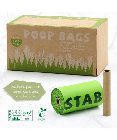 ANWA 100% Compostable Biodegradable Dog Poop Bags Extra Thick Leak Proof with EN13432 Certification and ASTM D6400 Standards Cornstarch Earth Friendly Unscented Doggy Poo Bags 8 Rolls/120 Pooh Bags 120 count (Pack of 1) - Buy Online on SooperMarket.com