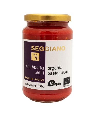 Seggiano Organic Arrabbiata Pasta Sauce 350g - Vegan Vegetarian Gluten Free GMO Free - Sugo Made in Sicily with Award Winning Extra Virgin Olive Oil