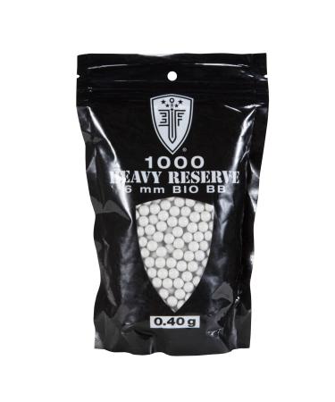 Elite Force Premium Biodegradable 6mm Airsoft BBS Ammo.40 Gram Milsim Heavy Reserve, 1000 Count, One Size