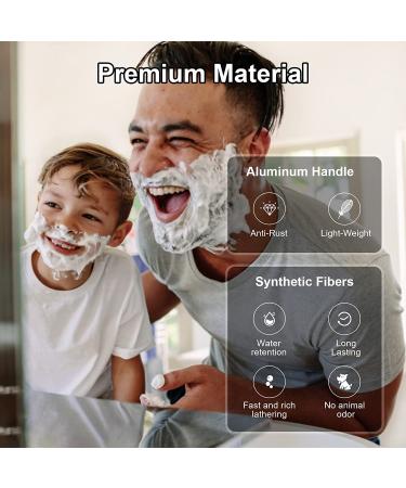 Portable Mini Shaving Brush with PU Pouch - Travel-Friendly Brush for Fast Lathering - Durable Synthetic Fibers - Anti-Rust Handle - Handy Carry Pouch - Buy Online on SooperMarket.com