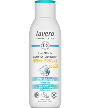 Lavera base sensitive body lotion tightening - with organic aloe vera & natural coenzyme Q10 - improves skin elasticity - leaves the skin feeling tighter - natural cosmetics - vegan - bio (1 x 250ml)