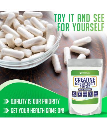 XPRS Nutra Vegan Creatine Monohydrate Powder - 453g Premium Bulk Creatine for Muscle Growth - Vegan Instantized Formula for Men and Women - 16oz - Buy Online on SooperMarket.com