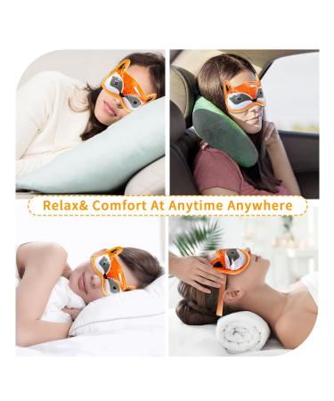 Adorable Cooling Eye Mask Gel - Reusable Hot Cold Therapy for Puffiness Dark Circles Eye Bags & Dry Eyes - Soft Plush Backing - Post Surgery & Migraine Relief #09 Orange - Buy Online on SooperMarket.com