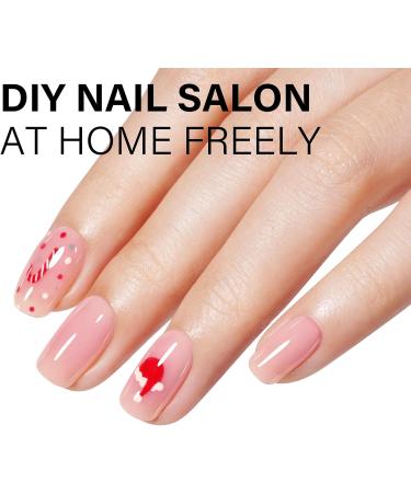 AILLSA Pink Gel Nail Polish - Nude Gel Polish Sheer Pink Jelly Gel Nail Polish Soak Off U V Gel Nail Polish Neutral Nail Polish Gel for Nail Art French Manicure at Home Day Gifts 0.51 Fl Oz GB49 A33sheer Pink - Buy Online on SooperMarket.com