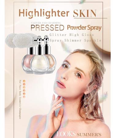 Ksndurn Malt Gold Glitter Highlighter Powder Spray - Shimmer Sparkle Makeup Spray - Buy Online on SooperMarket.com