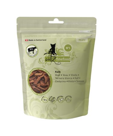 Catz Finefood MEATZ Cats Kalb N 5 - Crispy stripes made of veal - grilled and dried - cat snack without sugar grain -free 45g