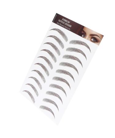 Waterproof 4D Eyebrow Tattoo Sticker - Long Lasting Grooming Shaping Eyebrow Transfers for Women (BROWN-09) - Buy Online on SooperMarket.com