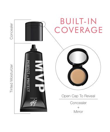 Beauty For Real MVP Tinted Moisturizer & Concealer Medium 1 SPF 25 Sunscreen - Primer, Anti-Aging Hydration & Coverage - 1.5 fl oz - Buy Online on SooperMarket.com