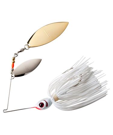 Booyah Blade Spinner-Bait Bass Fishing Lure Snow White Double Willow (3/8 Oz)