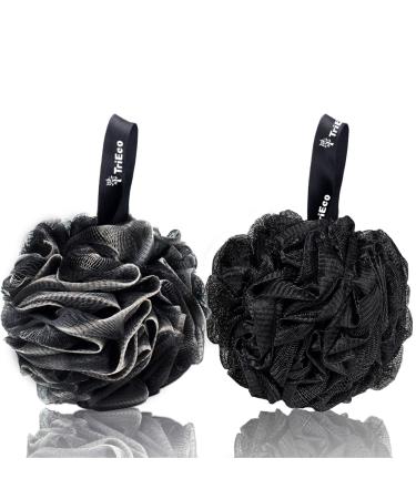 Badeschwamm 2 pieces Schwamm Dusche Peelingschwamm Massageschwamm f r M nner Schwarz 2 pieces (1Pack)