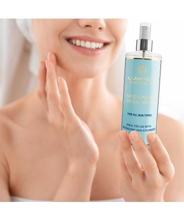 Lumineo Ultrasound Peeling Device - 4-in-1 Skin Scrubber Blackhead Remover EMS LED & Ions with 400ml Moisturizing Toner | Best Acne & Pore Cleaner - Buy Online on SooperMarket.com