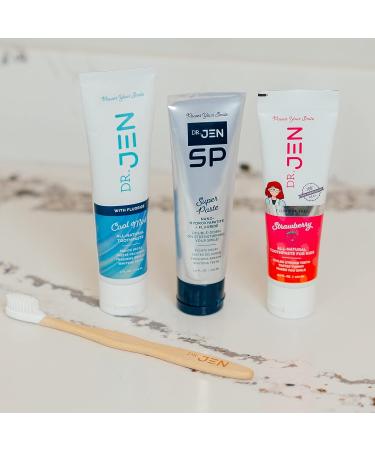 Dr Jen Fluoride-Free Remineralizing Toothpaste with 10% Nano Hydroxyapatite - Clinically Proven Enamel Strengthening Formula (4oz) - Buy Online on SooperMarket.com