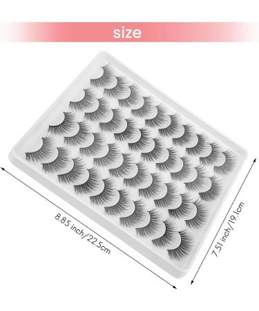 AIDIRui 20 Pairs 3D Chemical Fiber Lashes Natural False Eyelashes Dramatic Volume Lashes Makeup Extension Eyelashes - Buy Online on SooperMarket.com
