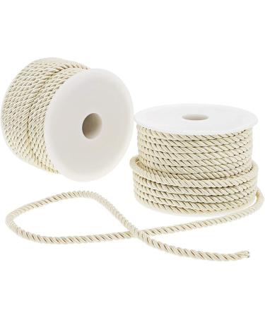 Rayon Nylon Twisted Cord Trim Rope (36 Yards, Cream, 2 Pack)