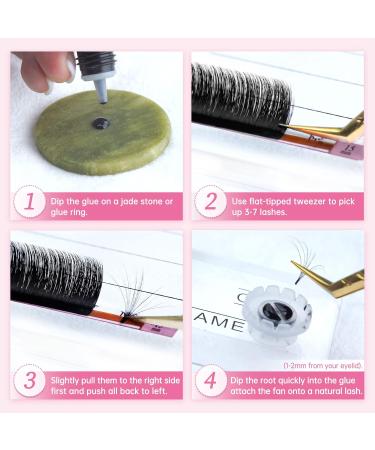 Self-Fan Eyelash Extensions | C D Curl 2D-20D Volume Lashes | 0.07mm Thickness | 10mm Length | International Shipping - Buy Online on SooperMarket.com