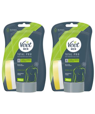 Veet shower depilatory cream 2 Pack for men for fast and effective hair removal in the shower veet men hair removal cream 2x150ml