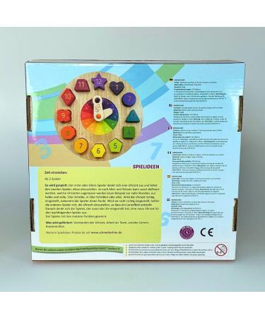 SCHMETTERLINE Kronolino Wooden Learning Clock | Rainbow Colors for Playful Time Learning | Ages 3+ - Buy Online on SooperMarket.com