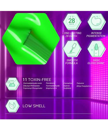 Modelones Neon Gel Nail Polish - 6 Colors Gel Polish Hot Pink Orange Bright Nail Polish Gel Neon Yellow Green Purple Gel Nail Kit Popular Nail Art DIY Manicure Gifts for Women DIY Salon - Buy Online on SooperMarket.com