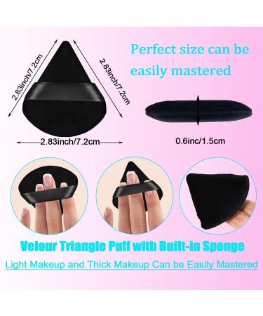 3-Piece Metyond Soft Triangle Makeup Puffs for Flawless Face Contouring - Black - Buy Online on SooperMarket.com