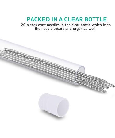 ERKOON 20 Pieces Large-Eye Blunt Needles - Stainless Steel Stitching Needles for Leather Projects - Buy Online on SooperMarket.com