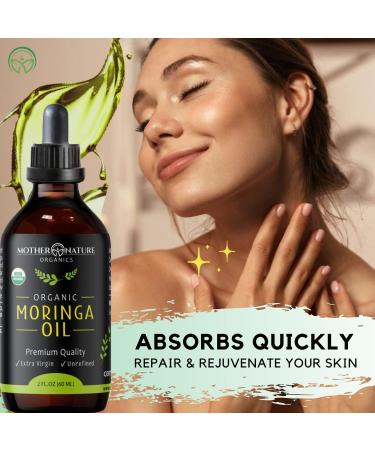 Moringa Oil - USDA Organic 100% Pure & Cold Pressed | Natural Moisturizer for Skin Face Hair | Gluten Free Non-GMO & Vegan (2oz - Buy Online on SooperMarket.com