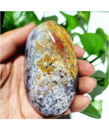 Natural Crystal Rough Natural Stone Beautiful OceanJasper Palm Stone Feng Shui Exorcism Crystal Home Decoration (Color : 160-170g Size : 1pc) 1pc 160-170g - Buy Online on SooperMarket.com