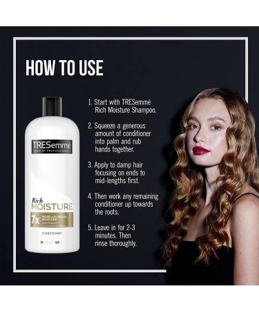 TRESemme Rich Moisture Shampoo & Conditioner Set - Vitamin E, Biotin, for Dry Damaged Hair - 28 Fl Oz (Pack of 2) - Buy Online on SooperMarket.com