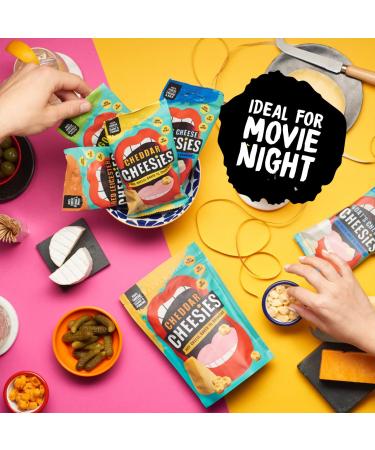 CHEESIES Cheddar Crunchy Cheese Keto Snack 100% Cheese Sugar Free Gluten Free No Carb High Protein Vegetarian | 2.1oz (Pack of 9) - Buy Online on SooperMarket.com