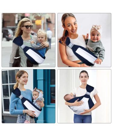 Vicloon Baby Sling Carrier for Newborns | Soft & Breathable 3D Mesh | Adjustable Buckles | Up to 20 kg | Blue Lattice Style - Buy Online on SooperMarket.com