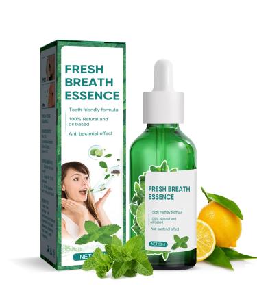Bad Breath Treatment for Adults, Bad Breath Eliminating Serum, Natural Breath Freshening Drops, Lasts up to 8 Hours, Minty Taste, 30ml