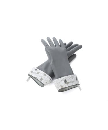 Full Circle Splash Patrol Natural Latex Cleaning Gloves Gray Large 1 Pair