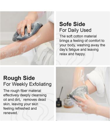 Yiclick Exfoliating Washcloth Set - 5Pcs Body Scrubber Travel Shower Cloth for Men & Women Exfoliating Towel & Loofah - Buy Online on SooperMarket.com