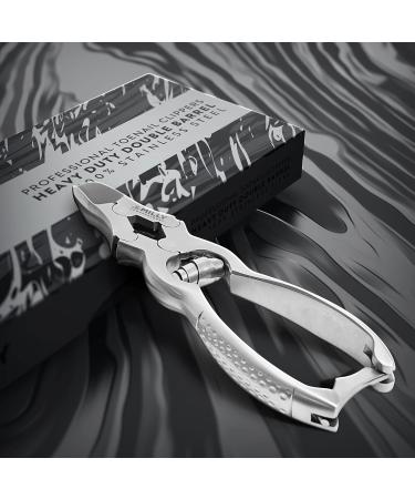 MILLY German Steel Professional Toenail Clippers for Thick and Hard Toenails - Heavy-Duty Hammer Forged Design (Silver) - Buy Online on SooperMarket.com