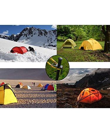 Eurmax USA 12 inch Multiuse Heavy Duty Steel Tent Stakes Tarp Pegs Camping Stakes for Outdoor Camping Canopy and tarp with 4 Ropes 10FT Length(Black) - Buy Online on SooperMarket.com